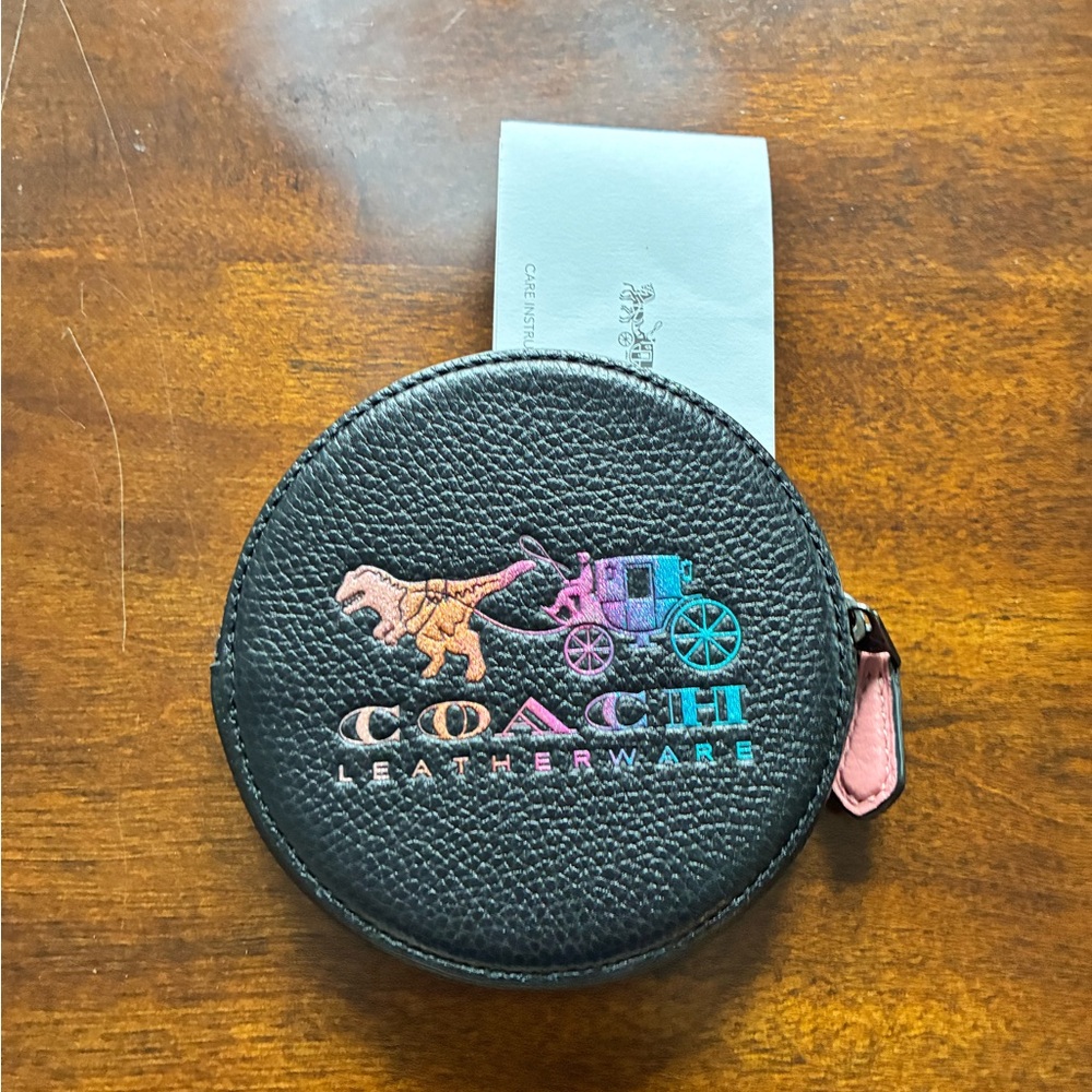 Coach Black and Multicolor Coin Pouch